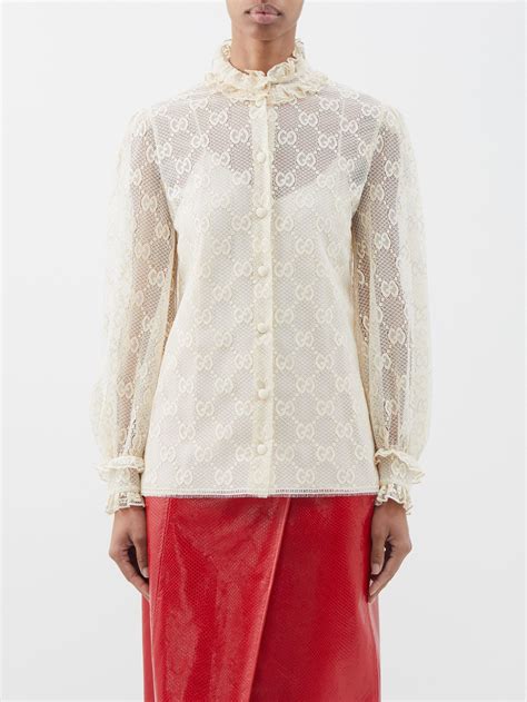 gucci lace blouse